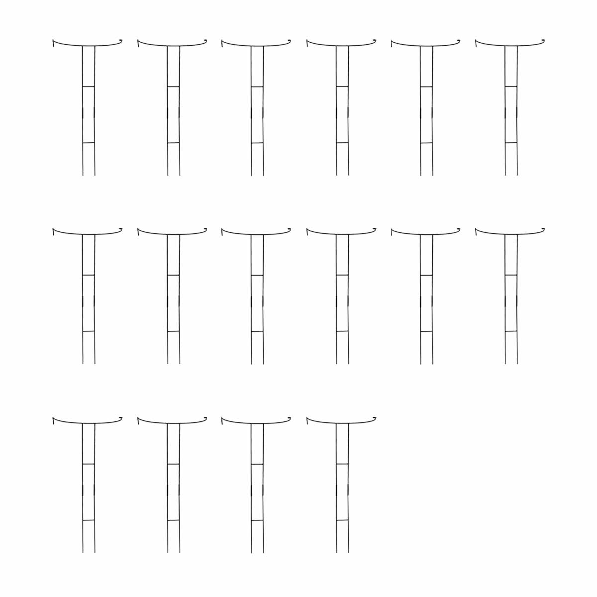 特価◎【直送】住まいスタイル/植物サポーター 幅45 16本セット ブラック/IF-N0047-16P