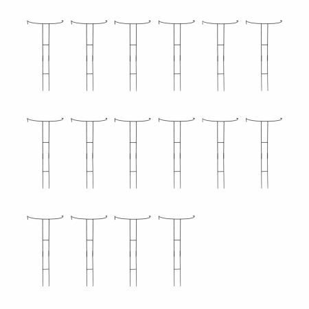 特価◎【直送】住まいスタイル/植物サポーター 幅45 16本セット ブラック/IF-N0047-16P