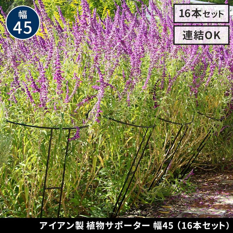 特価◎【直送】住まいスタイル/植物サポーター 幅45 16本セット ブラック/IF-N0047-16P