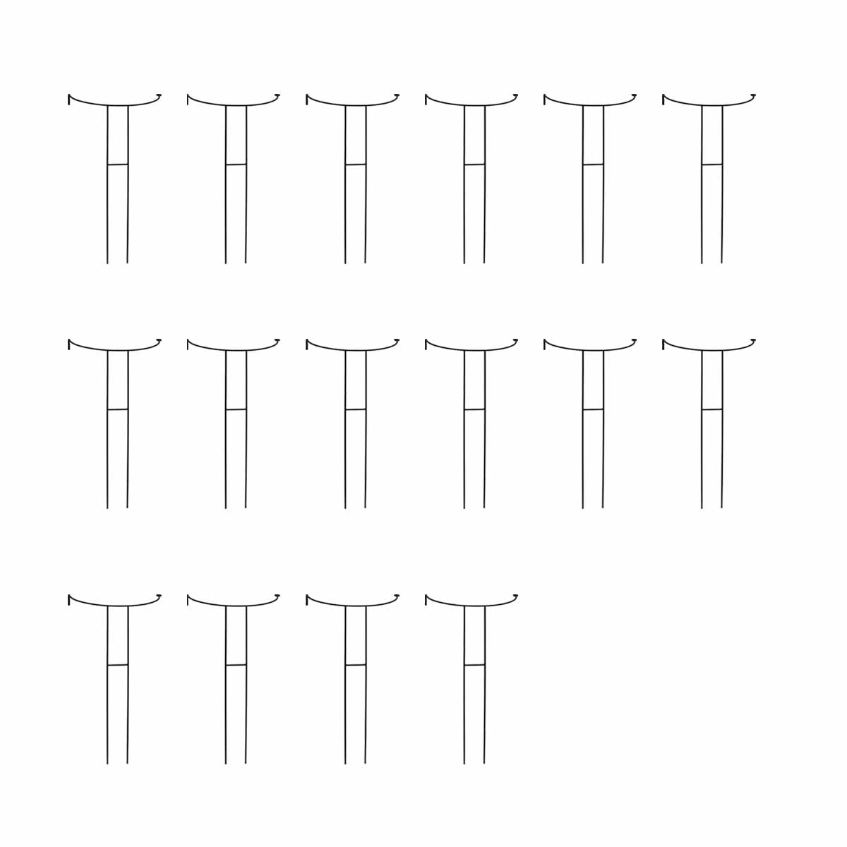 特価◎【直送】住まいスタイル/植物サポーター 幅35 16本セット ブラック/IF-N0048-16P