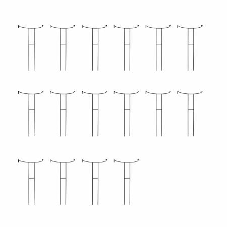 特価◎【直送】住まいスタイル/植物サポーター 幅35 16本セット ブラック/IF-N0048-16P