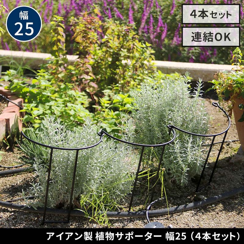 特価◎【直送】住まいスタイル/植物サポーター 幅25 4本セット ブラック/IF-N0049-4P