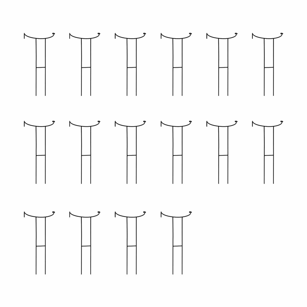 特価◎【直送】住まいスタイル/植物サポーター 幅25 16本セット ブラック/IF-N0049-16P