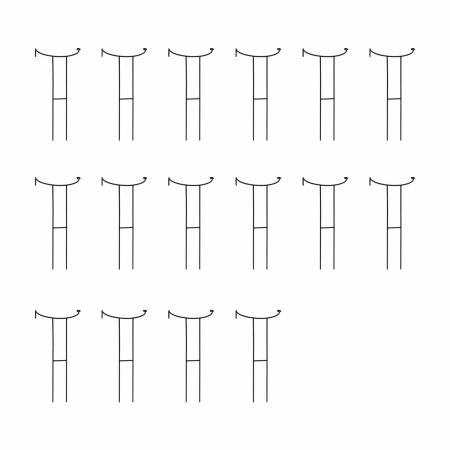 特価◎【直送】住まいスタイル/植物サポーター 幅25 16本セット ブラック/IF-N0049-16P