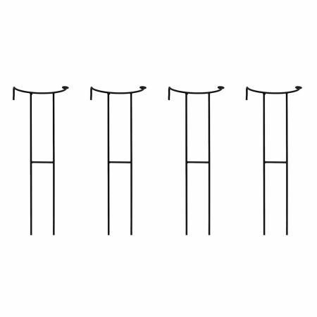 特価◎【直送】住まいスタイル/植物サポーター 幅18 4本セット ブラック/IF-N0050-4P