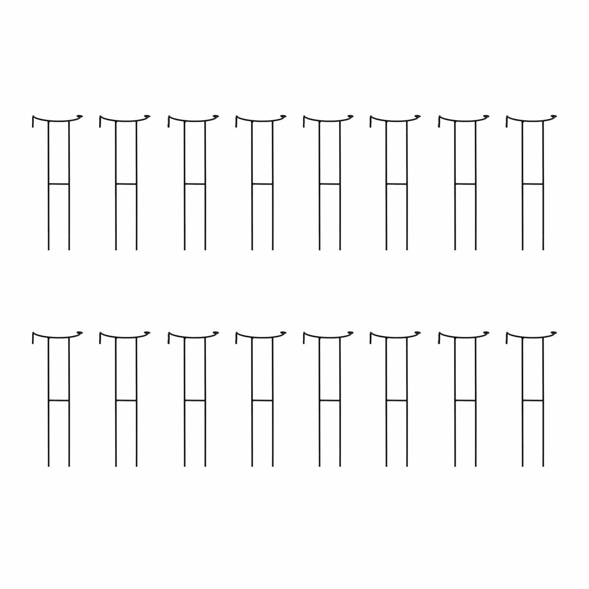 特価◎【直送】住まいスタイル/植物サポーター 幅18 16本セット ブラック/IF-N0050-16P