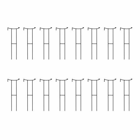 特価◎【直送】住まいスタイル/植物サポーター 幅18 16本セット ブラック/IF-N0050-16P