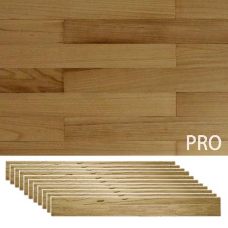 特価◎【直送】住まいスタイル/SOLIDECO -PRO- 壁に貼れる天然木パネル 11枚組(約1.66m2) -桐-ナチュラル