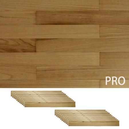 特価◎【直送】住まいスタイル/SOLIDECO -PRO- 壁に貼れる天然木パネル 22枚組(約3.32m2) -桐-ナチュラル