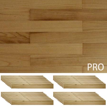 特価◎【直送】住まいスタイル/SOLIDECO -PRO- 壁に貼れる天然木パネル 44枚組(約6.64m2) -桐-ナチュラル