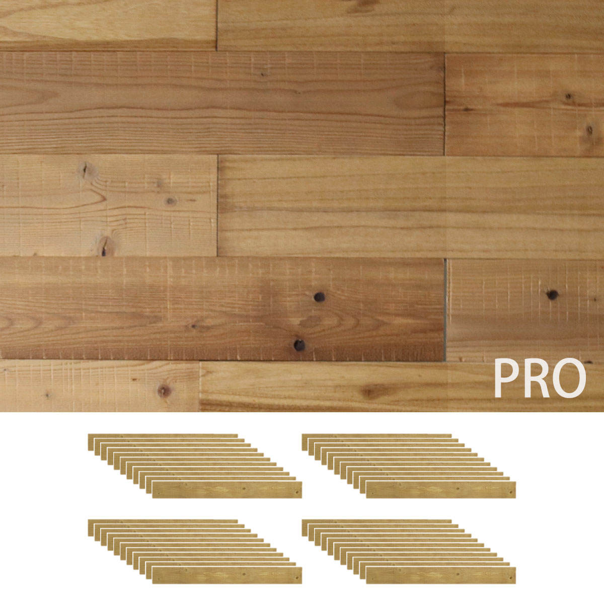 特価◎【直送】住まいスタイル/SOLIDECO -PRO- 壁に貼れる天然木パネル 44枚組(約6.64m2) ナチュラルエイジング