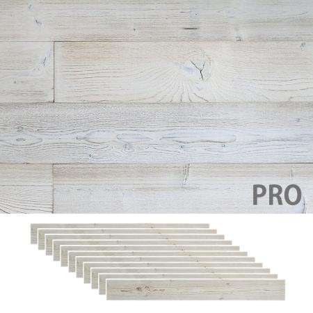 特価◎【直送】住まいスタイル/SOLIDECO -PRO- 壁に貼れる天然木パネル 11枚組(約1.66m2) ホワイトブラッシュ