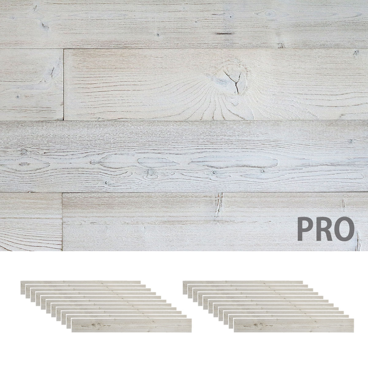 特価◎【直送】住まいスタイル/SOLIDECO -PRO- 壁に貼れる天然木パネル 22枚組(約3.32m2) ホワイトブラッシュ