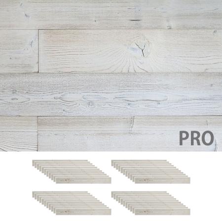 特価◎【直送】住まいスタイル/SOLIDECO -PRO- 壁に貼れる天然木パネル 44枚組(約6.64m2) ホワイトブラッシュ