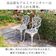 【直送】住まいスタイル/アルミ製アームチェア 2脚セット 「トルペ」 マットホワイト/BKS-C5289-2P-WHT