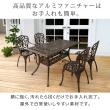 【直送】住まいスタイル/アルミ製レクタングルテーブル&チェア 5点セット 「トルペ」 マットホワイト