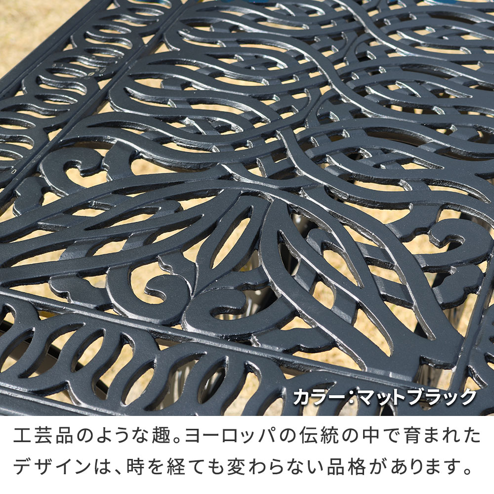 特価◎【直送】住まいスタイル/アルミ製レクタングルテーブル 単品販売 「トルペ」 マットブラウン/BKS-RG124DBR