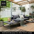 【直送】住まいスタイル/PATIO PETITE MA ソファ・ダブル・サイドテーブル付 ブラック/SGA-MA-SO144S-BLK