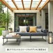 【直送】住まいスタイル/PATIO PETITE MA ソファ・ダブル・サイドテーブル付 ブラック/SGA-MA-SO144S-BLK