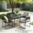 【直送】住まいスタイル/PATIO PETITE MA ダイニング幅140 5点セット ブラック/SGA-MA-RG140-5P-BLK