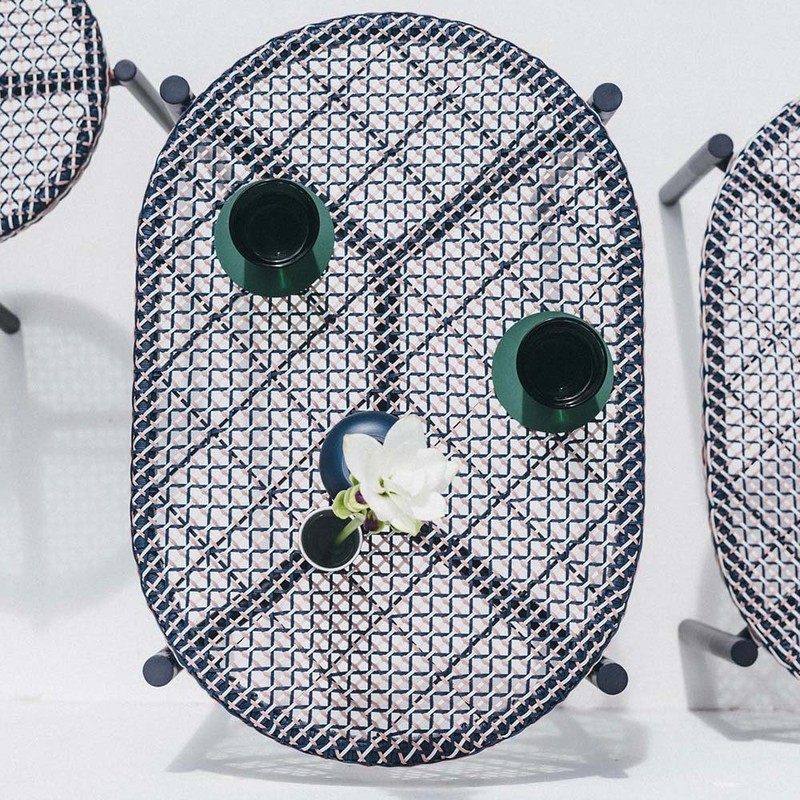 【直送】住まいスタイル/PATIO PETITE WA ベンチ テーブル(ロング) ブルー/SGA-WA-BE136BLU