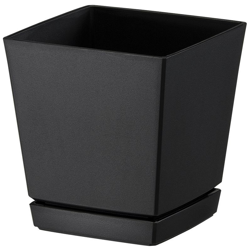 大和プラ販/クエンチローポット(プレート付) 6号 ブラック