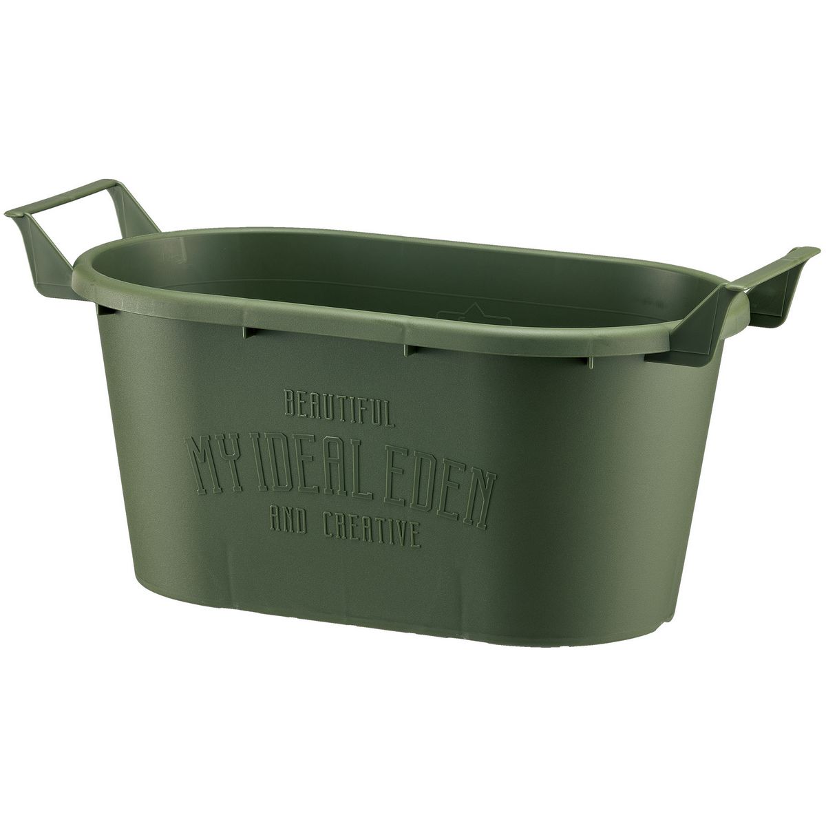 大和プラスチック/グロウコンテナ  オーバル 33型 グリーン