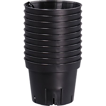 特価◎日本ポリ鉢販売/Sポット75 10個組 ブラック