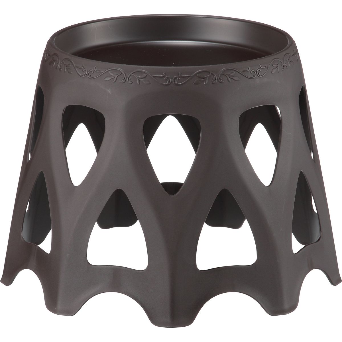 特価◎アップルウェア/受皿付きスタンド21型 ダークブラウン