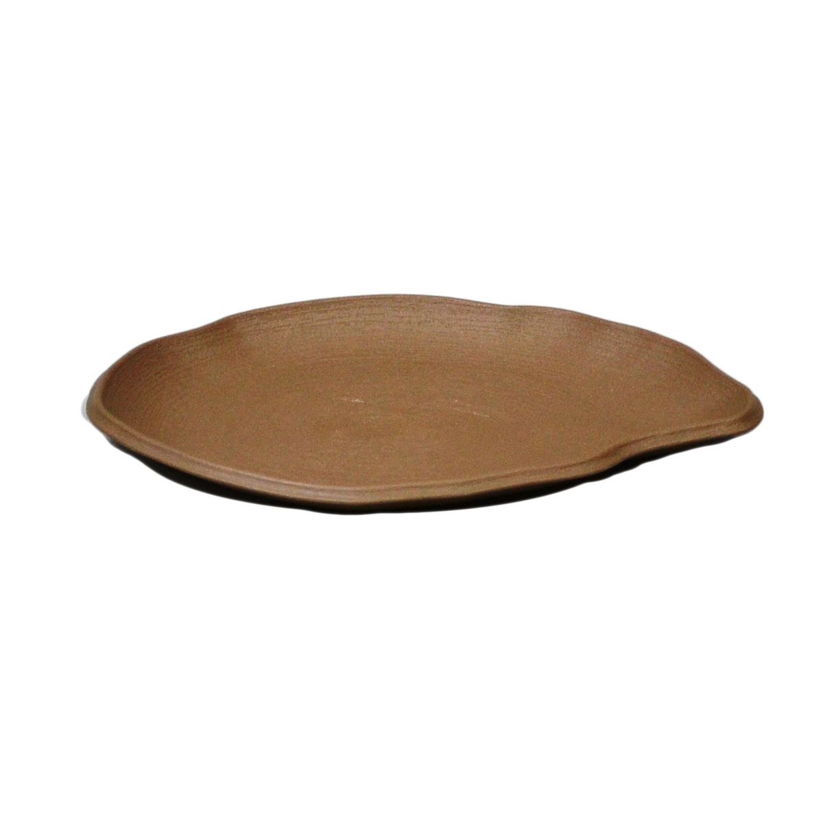 特価◎アップルウェアー/陶鉢皿楕円165 キンチャ