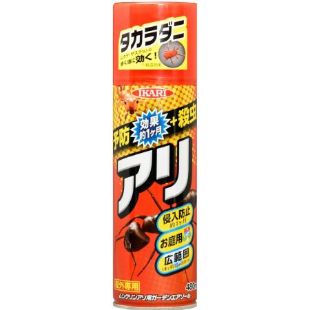 イカリ消毒/アリ駆除剤 ムシクリン アリ用ガーデンエアゾール 480ml