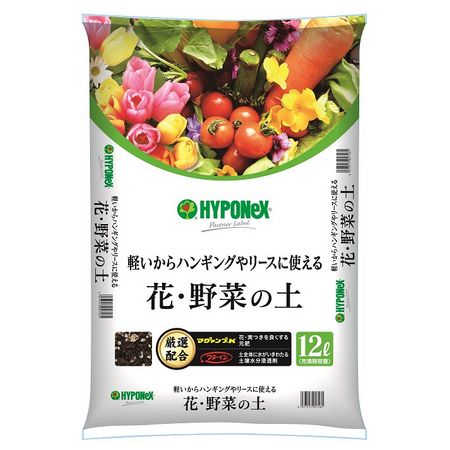 特価◎ハイポネックス/ハイポネックス 花 野菜用培養土 軽くてよく育つ 花・野菜の土 12L