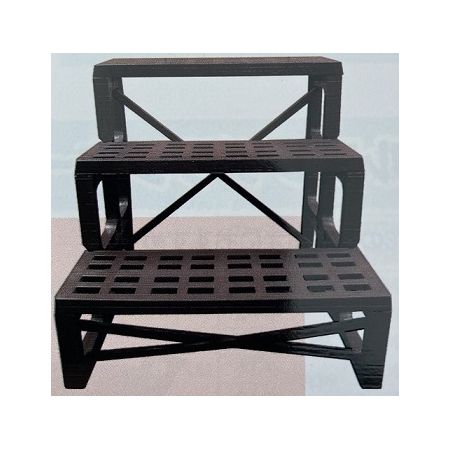 特価◎安全興業/フラワースタンド 600型 3段 チョコ