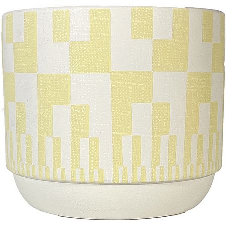 welzo/モダンパターンポット(モーニングイエロー) WC1733-011140MY