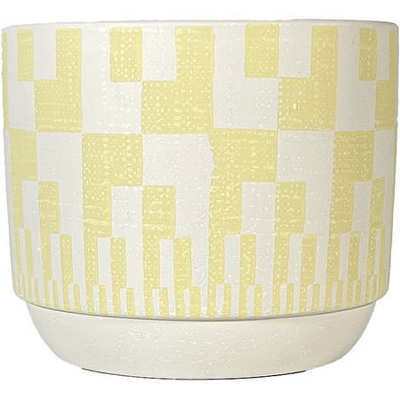 welzo/モダンパターンポット(モーニングイエロー) WC1733-011120MY