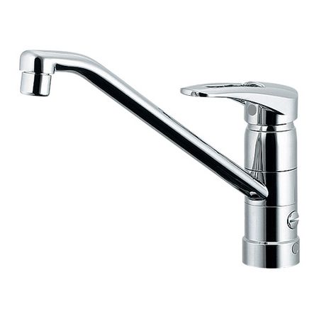 特価◎カクダイ/台所用 台付 給湯制限付 エコ シングルレバー混合栓 シンク下にもぐらず取付可能 分水ができる2.5 kg