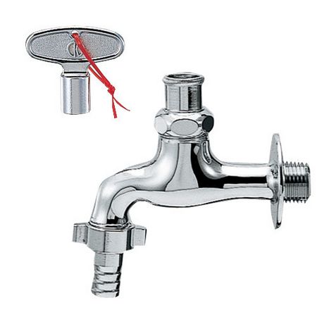 特価◎カクダイ/共用カップリング付き横水栓 かぎ式 7031-13