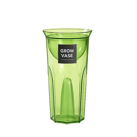 特価◎新輝合成/水栽培 容器 グロウベース 9cm×17cm グリーン