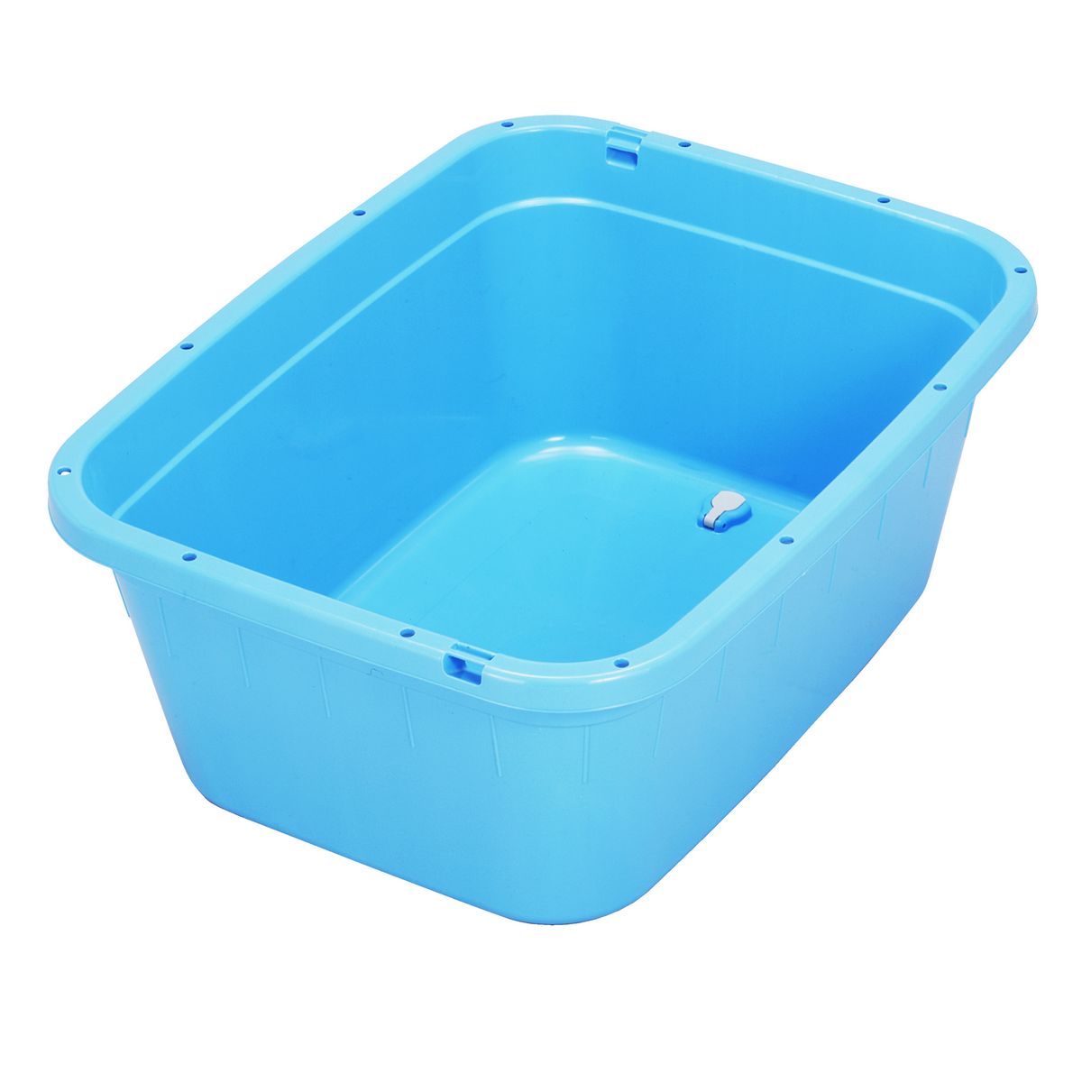特価◎新輝合成/角型 タライ ジャンボ 水抜き栓付き ホース穴付き 120型幅86.0cm×奥行66.0cm×高さ34.0cm ブルー