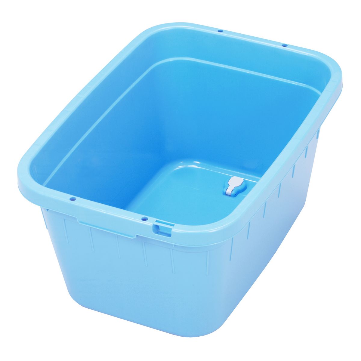 特価◎新輝合成/タライ 62L 本体 水抜き栓付き 60型 ブルー