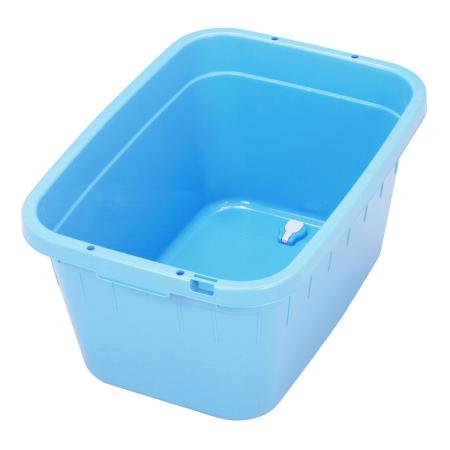 特価◎新輝合成/タライ 62L 本体 水抜き栓付き 60型 ブルー