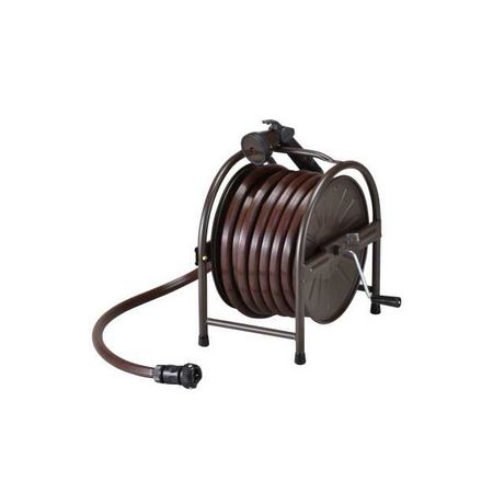 特価◎グリーンライフ/スチールホースリールセット20mブラウン HR-S20D(BR)