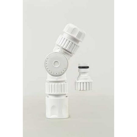 特価◎グリーンライフ/散水栓自在コネクターセット φ3.7×5.7cm ホワイト