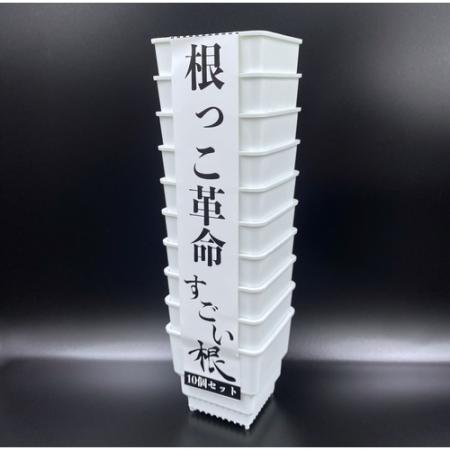 合同会社丸山農園/すごい根 スクエアショート2.5号 10個セット 白 CP74B-10