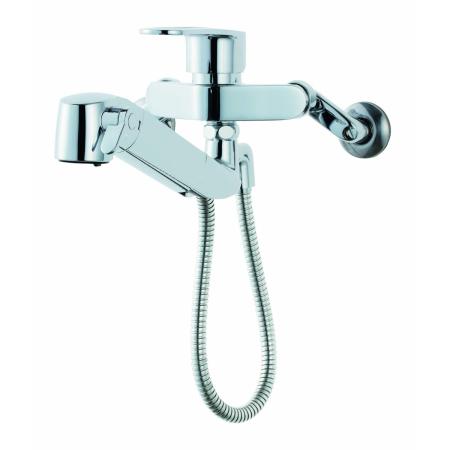 特価◎LIXIL/キッチン用 壁付浄水器内蔵シングルレバー混合水栓 ハンドシャワー付 エコハンドル RJF-865Y
