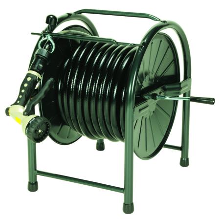 特価◎日之出化成/スチールリール 耐圧30m 30mホース付き
