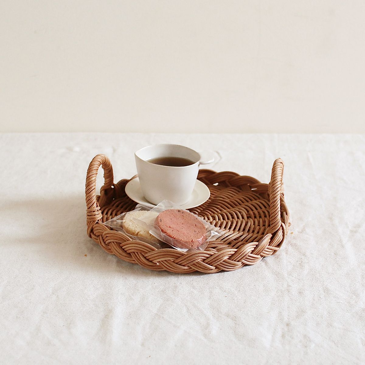 SOW/MERRY  バスケットラウンドトレイ Sサイズ/NRLG2606