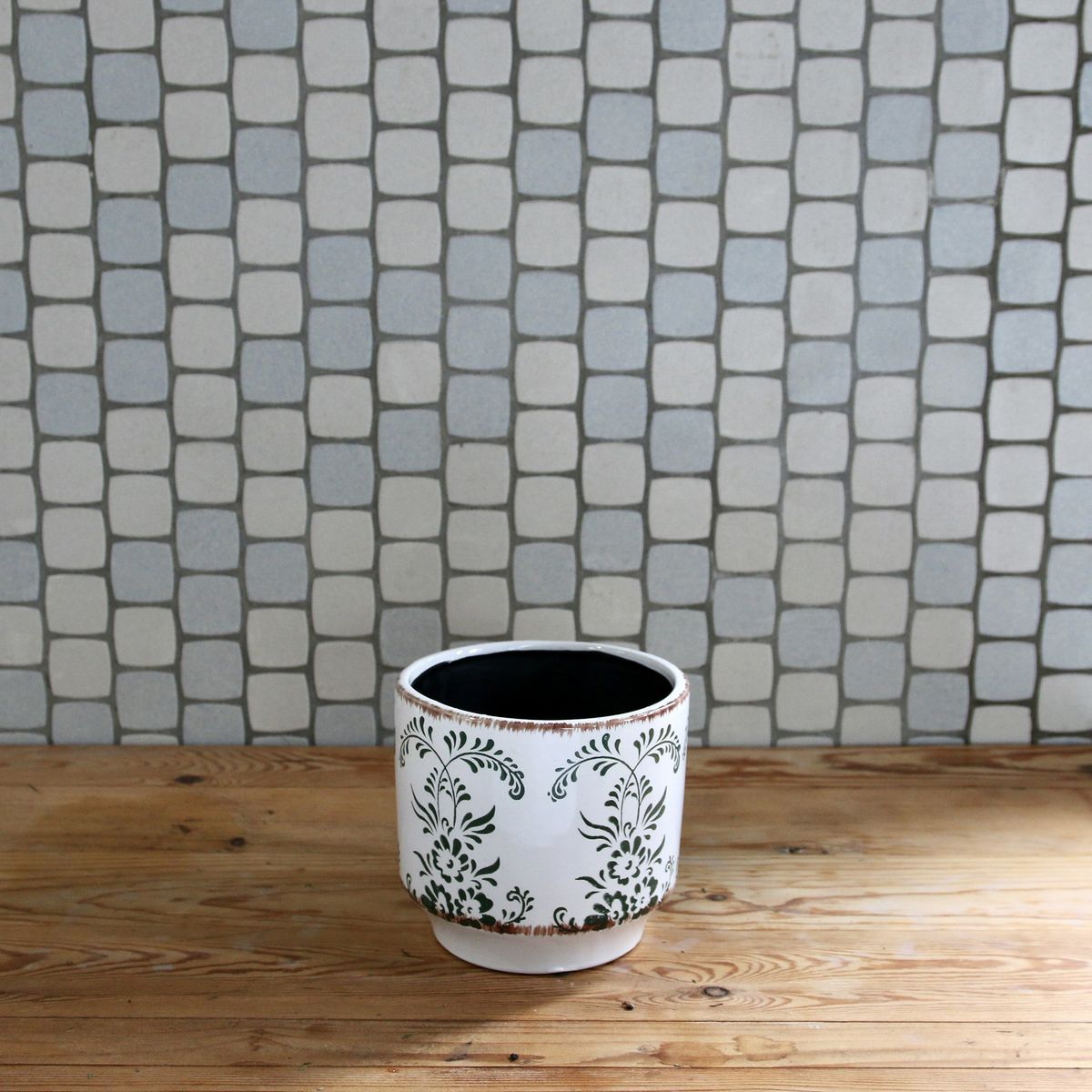 SOW/ブルーミー セラミックポット グリーン Mサイズ/SHUN001M