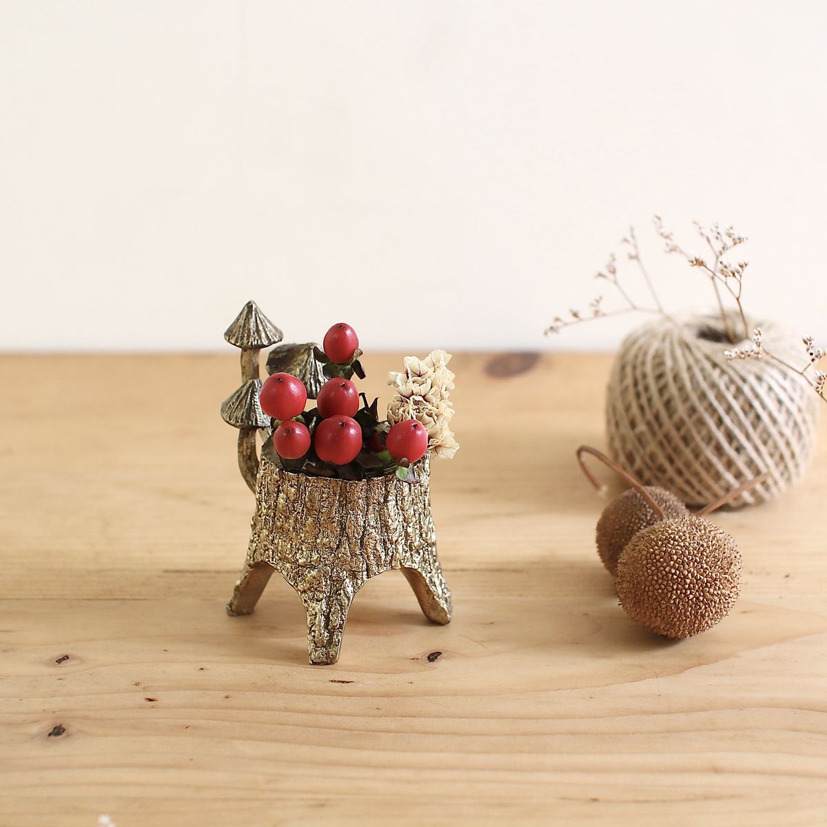 SOW/マッシュルーム&切り株キャンドルホルダー/DRDF2001