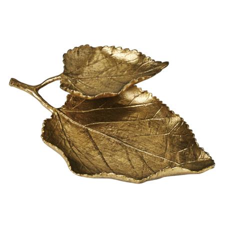 SOW/LUXE アクセサリー2段トレイ リーフ B ゴールド/DRDF1250SW